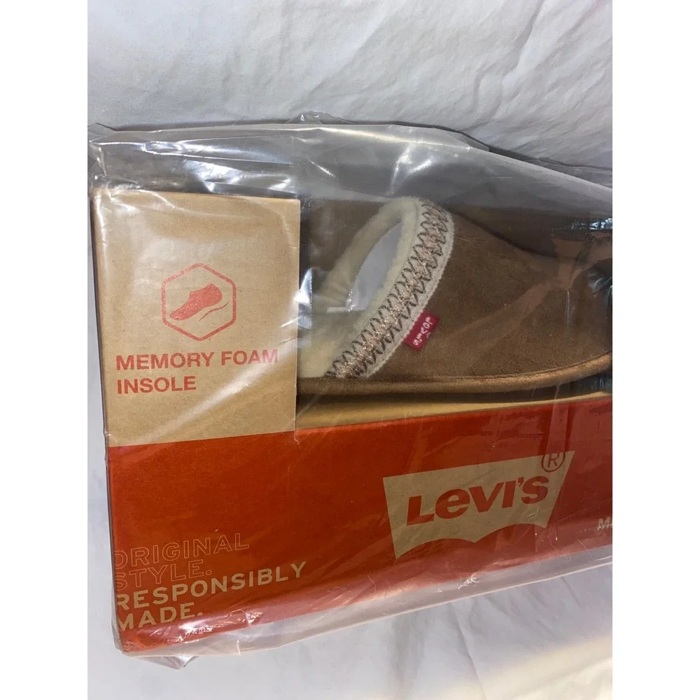 Levi's Mens Memory Foam Insole Slip‎ On Slipper, Large (9.5-10.5)